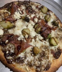 Brussel Sprout Pizza on a Cauliflower Crust